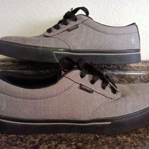 Men's 9 Etnies Jameson Eco 2 Gray Canvas Low Top Lace Up Sneaker Shoes
